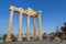 Night Apollo Temple Side in Turkey