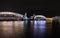 Night arch drawbridge in Saint Petersburg