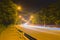 night asphalt highways road in rural scene