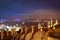 Night Bosphorus Strait, Galata Bridge and Bosphorus Bridge