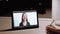 night business study late video call coach tablet