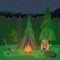 Night Campfire Design