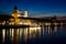 Night in center of Passau city. Bavaria, Germany.