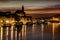 Night in center of Passau city. Bavaria, Germany.