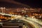 Night city, Astana with bird`s-eye