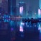 Night city background, neon lights of the metropolis, digital art, noir, colorful comic. Generative AI