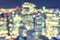 Night city building lights bokeh background