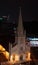 Night city church view, Kuala Lumpur
