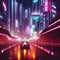 Night city futuristic cyber punk style Background