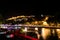 Night city reflected in Kura River in Tblisi, Georgia
