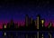 Night City Skyline. Cityscape Background, Beautiful night