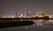 Night city skyline. Manama, the Capital of Bahrain Kingdom