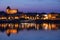 Night City Skyline of Torun from Vistula River