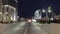 Night city traffic Kunaev Avenue timelapse hyperlapse. Astana, Kazakhstan