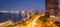 Night city view from Ben Nghe canal in Hochiminh city