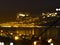 Night city view. Volos city lights upon the Pagasetic Gulf. Greece.