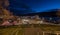 night cityscape of Egilsstadir city,East of Iceland with lensflare