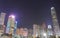 Night cityscape Hong Kong downtown