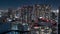 Night cityscape scenic panorama in Japan.Skyscarper building view