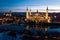 Night cityscape of Spanish city Zaragoza