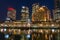 Night cityscape view. Melbourne, Australia