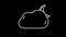 Night Cloud weather forecast line icon on the Alpha Channel