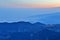 Night coast of mountainous area in Turkey