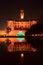 Night Colourful view of Rashtrapati Bhawan in Delhi India, Famous Rashtrapati Bhawan night light view
