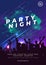 Night dance party music club poster template. Party event flyer invitation.