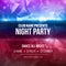 Night Dance Party Poster Background Template. Festival Vector mockup.