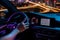 night driving driver at the wheel business class car generative ai