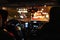 Night driving in taxi