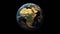Night Earth. Africa and Middle East AI generative