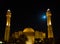 Night Exterior view to Al Fateh Mosque, Manama, Bahrain