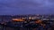 Night falls over Jerusalem city