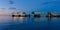 Night falls on the Washington State Ferry Hyak at Edmonds