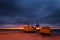 Night fishing boats, coast of the Baltic Sea