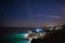 NIGHT FISHING AT THE SEA WITH GLOWING FLOATS