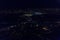 Night flying over Bucharest city