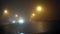 Night Foggy Mist Car Road Hd
