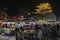 Night food market near Drum Tower in Kaifeng city, central China