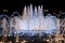 Night fountain in Tsaritsino