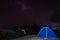 A night full of star on campsite 7 mount Raung. Raung is the most challenging of all Javaâ€™s mountain trails, also is one of the