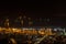 Night Haifa port. Israel.
