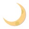 Night half moon sky flat icon design