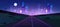 Night highroad to futuristic city vector landscape