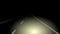 Night highway road lines view from driver seat in headlight lights with alpha channel looped animation