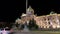 Night hyper lapse of House of Parliament in Belgrade