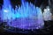 Night illuminated fountains