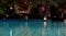 Night illuminated pool